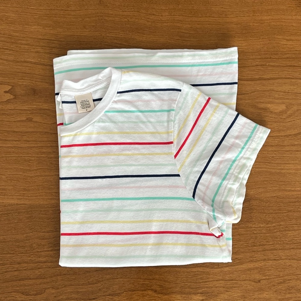 Levi’s Striped Relax Fit Short Sleeve Shirt Top Women’s M